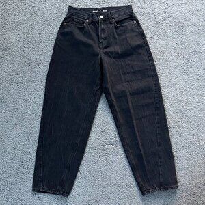 OLD NAVY EXTRA HIGH-RISE BALLOON JEANS - ZELDA BLACK WASH - EUC Women's Size 6